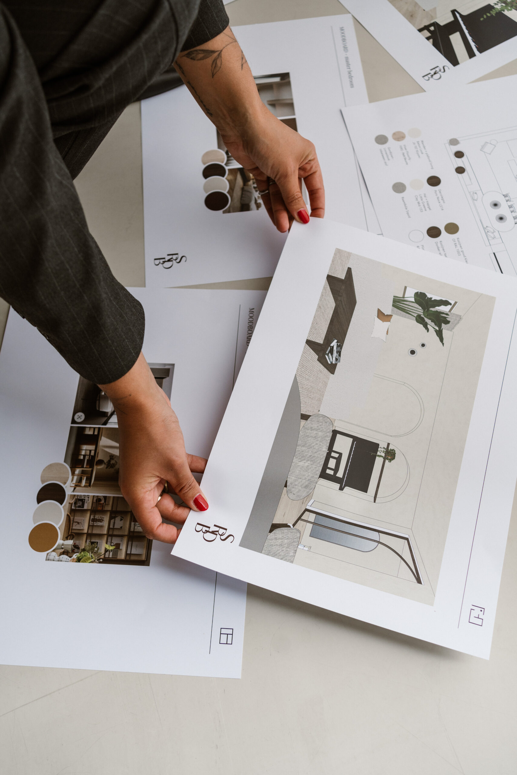 Interieur materiaalstalen voor interieuradvies aan huis